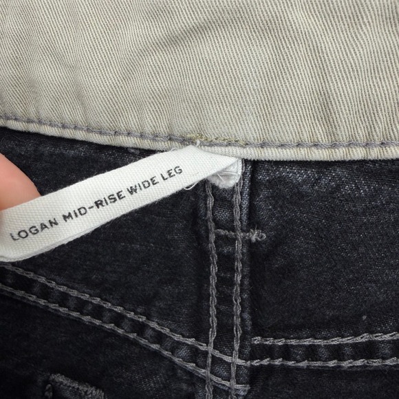 rag & bone Black Wide Leg Flare Jeans - Picture 6 of 14